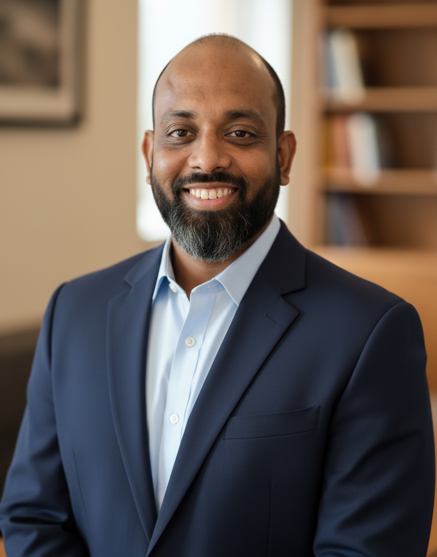 Portrait of Lanka Vitharanage, founder of TLC Bid Works
